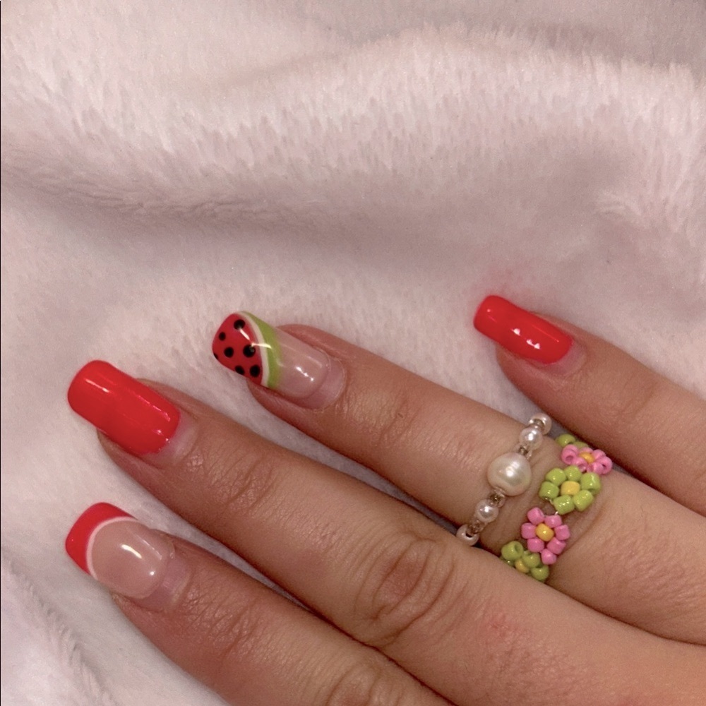 🩵3/$18🩵 Handmade beaded ring set freshwater pearl and daisy chain